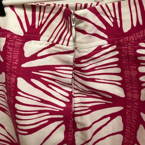 Pink and White Geometric Abstract Print pencil mini skirt size L - Picture 4 of 4